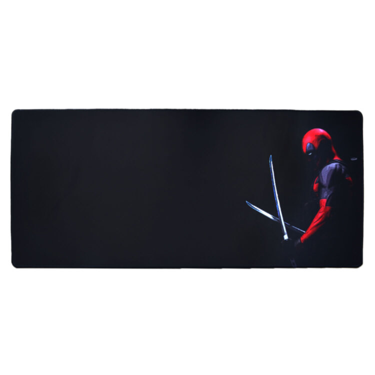 Коврик "Deadpool Black" (900x400x3 mm) оверлок 4K