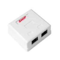 Розетка Настенная, SHIP, A181A, 2 Модуля: RJ-11, RJ-45, Cat.5e, UTP, Белая