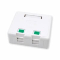 Розетка RJ45 5e, 2порта, зажим, внешняя