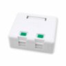 Розетка RJ45 5e, 2порта, зажим, внешняя