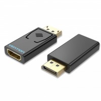 Адаптер DP на HDMI "Vention" HBKB0, ABS пластик, черный